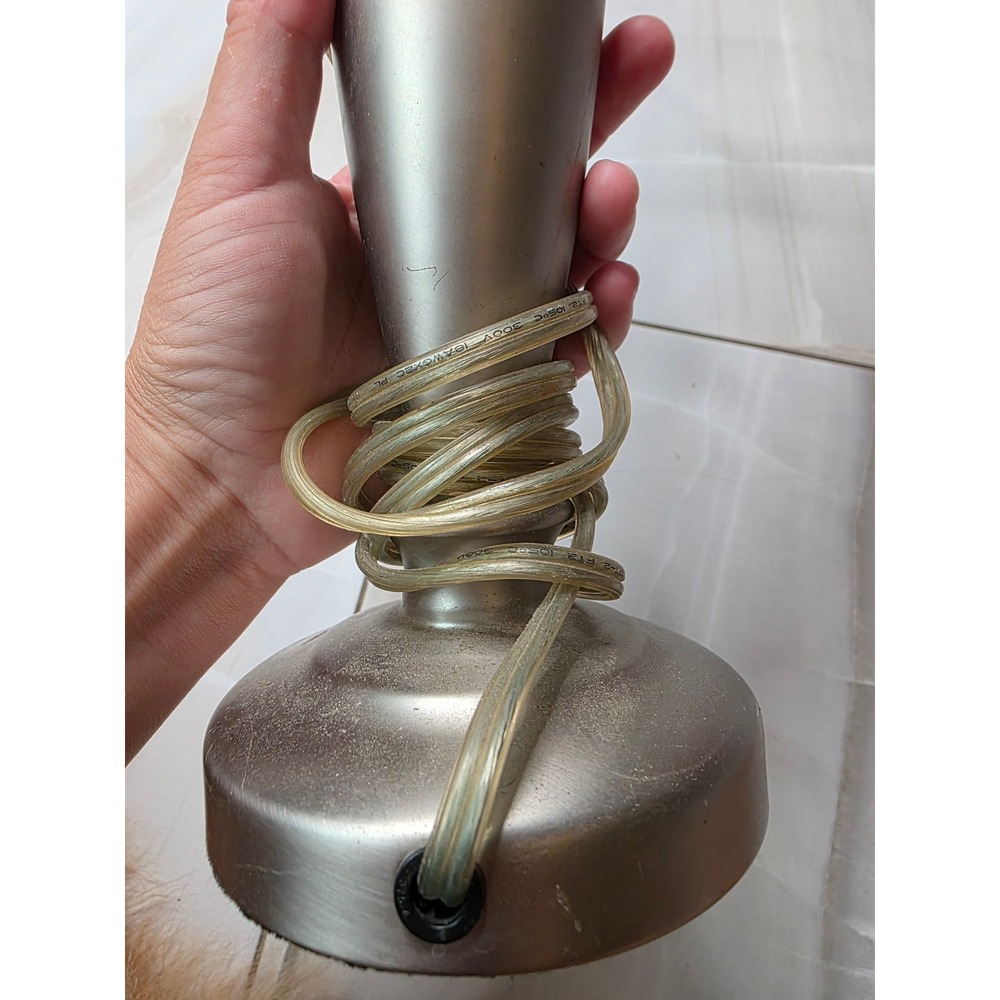 Modern Brushed Nickel Table Lamp Urn Style Silver Metallic 21 Inch 19-7051 Z4 - Picture 16 of 16